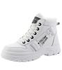 Fosys Winter Short Snow Boots with Fleece and Comfortable for Outdoor Activities Japanese Shoe Women's Lining, Warm, Non-Slip, (White, Size, Adult,