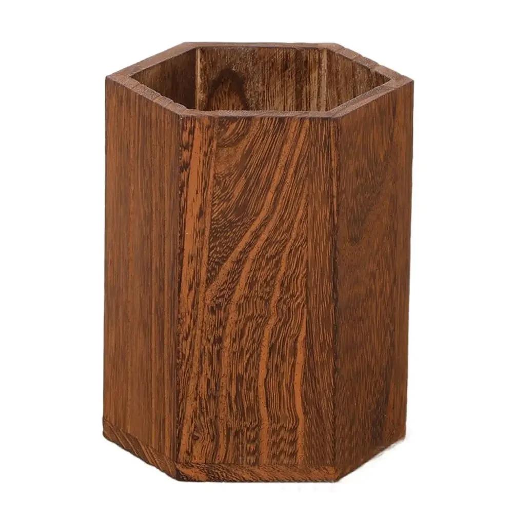 Настольные деревянные держатели для ручек в стиле INS, большая вместительная коробка для ручек, многофункциональный деревянный органайзер для карандашей