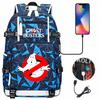 Ghostbusters Print USB Charging Backpack for Teens Students Casual Travel Outdoor Daypack