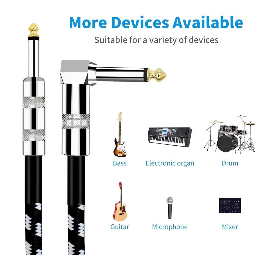 6.5mm Audio Guitar Effect Pedal Cable Mono Cable Guitar Amplifier Patch Cord  Playing Ornament