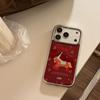 Позолоченный чехол для мобильного телефона Pony iPhone17promax 13 Праздничный красный 16 Apple 17 и другие модели