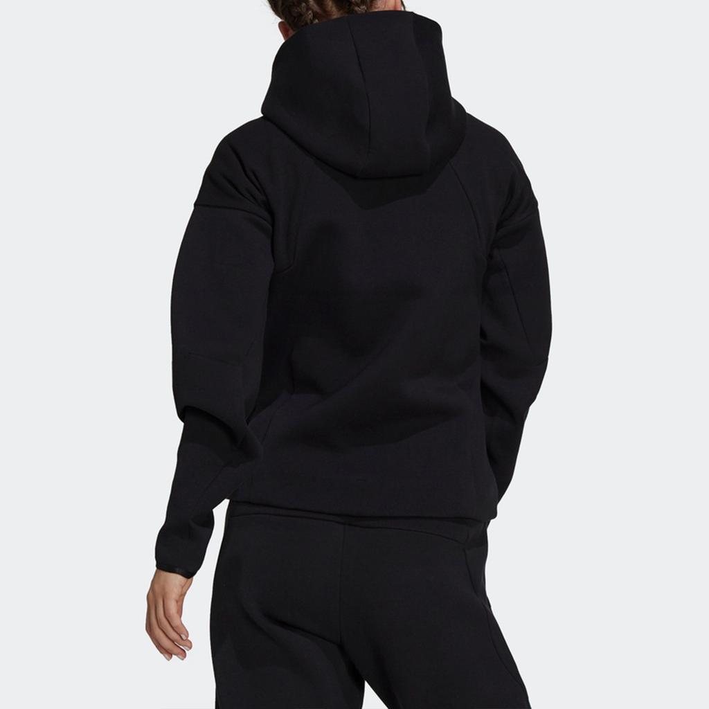 Adidas W ZNE Fz однотонная спортивная толстовка с капюшоном женская куртка черная GT9759