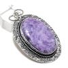 Lepidolite Gemstone Handmade 925 Sterling Silver Jewelry Gift Pendant 2.44" U0d09