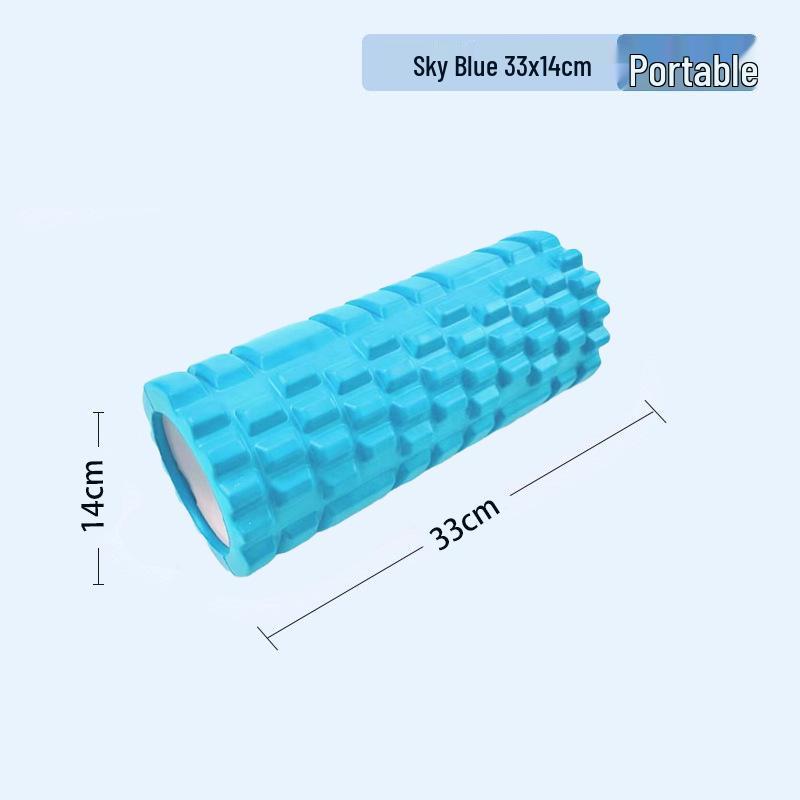 Pink EVA Foam Yoga Massage Roller with Textured Design