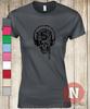 T-Shirt Graphique Fitted Pour Femmes Skull Grunge
