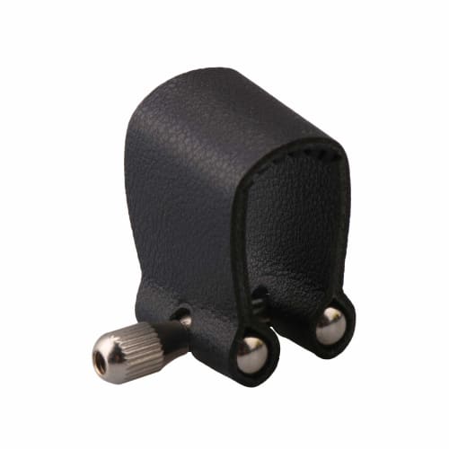 Yibuy Leather Ligature for Alto Saxophone Mouthpiece, Black