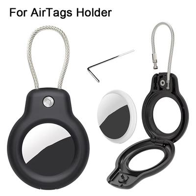 Водонепроницаемый чехол для Apple AirTag с тросиком-брелоком, защитный чехол на 360 градусов для багажа, рюкзака, ключей, питомца