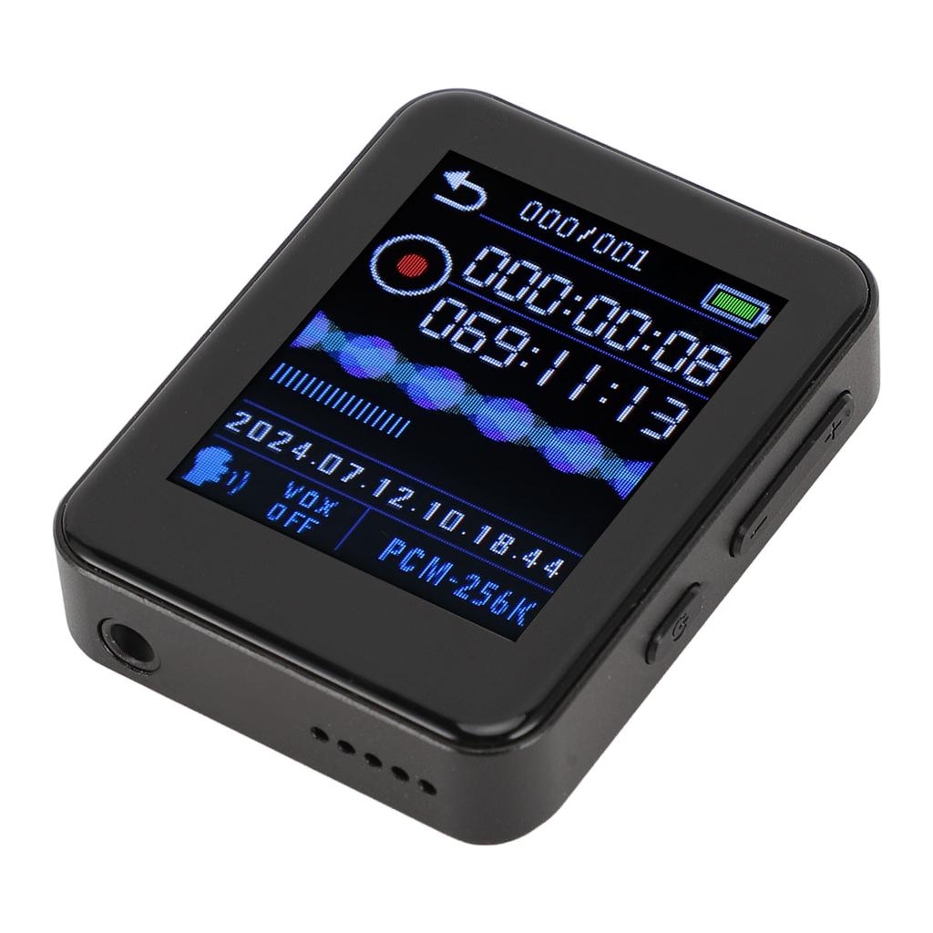 Диктофон с активацией голосом, шумоподавлением, HD, с таймером, MP3-плеер, автоматическое сохранение записи голоса при выключении