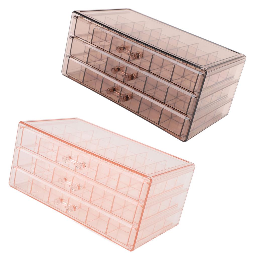 Шкатулка для украшений 3 слоя 72 ячейки антиоксидантный акриловый прозрачный органайзер для украшений серьги ожерелье