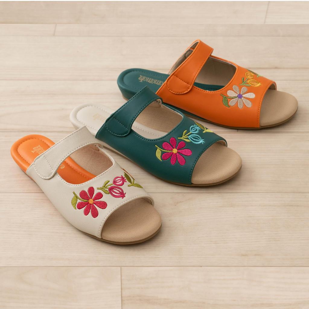 Hokomomola Senko Petalo Outdoor Размер M 47163 Сандалии, (приблизительно. 22,5-23см), Зеленый,