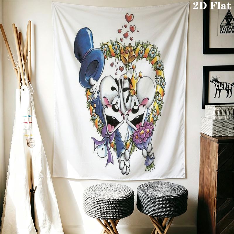 diddl Wall Tapestry Aesthetic Wall Hanging Printed Fabric Blanket Decorative Tapestries for Bedroom Living Room Home Decor