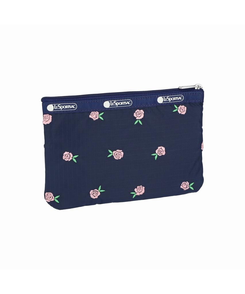 Lesportsac Розовая вышивка с розами Косметичка на 3 молнии [7158.Hf59]