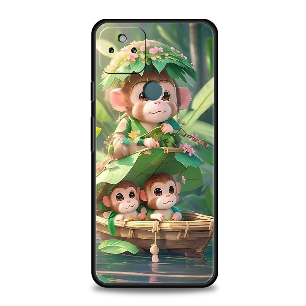 Monkey And Banana Phone Case Cover for Google Pixel 10 9 8 7 6 9A 8A 7A 6A Pro Shockproof Soft TPU 10 Pro XL Shell Fundas Capas