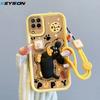 KEYSION Противоударный чехол для Samsung A12 A22 4G со шнурком, силиконовый милый 3D чехол для телефона с мультяшной куклой для Galaxy M32 M12