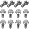 12 шт. Болты для защиты днища, Нержавеющая сталь, 12 мм, Шестигранная головка, Автомобильные болты для защиты днища, Болты фланца передней защиты днища на крыше автомобиля, Запчасти для автомобильных аксессуаров Высокие