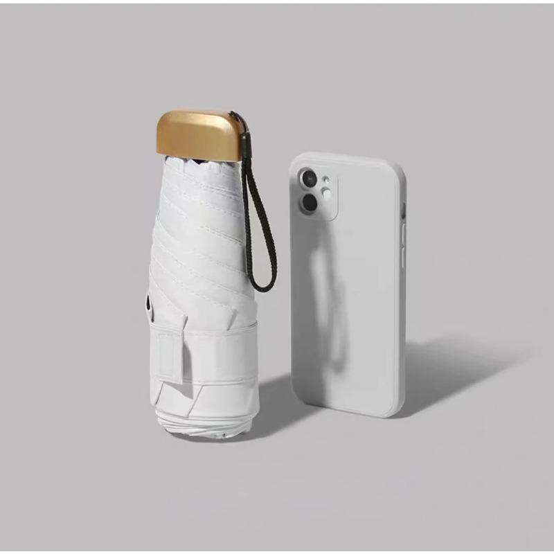 Ультралегкий женский мини-зонт с 50-кратным складыванием, защита от солнца и ультрафиолета, зонт двойного назначения, карманный зонт от солнца