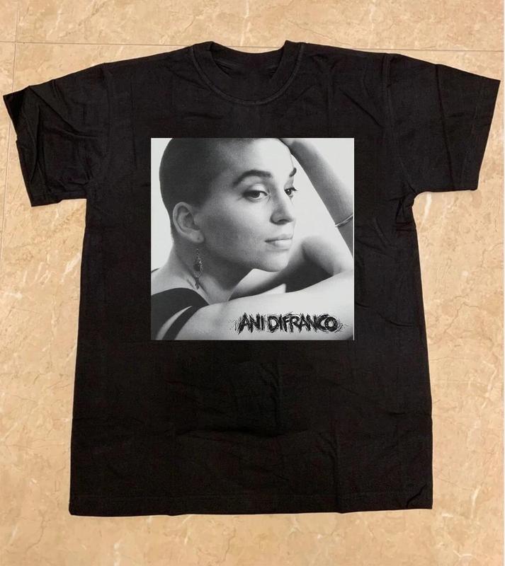 Ani DiFranco Black Cotton Unisex T-shirt Graphic Tee