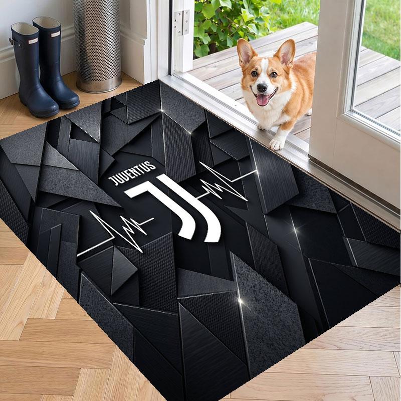Soft Floor Carpet Juventus FC Pattern Area Rug Decorative Mat For Home Room Decoration