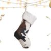 Cow Print Christmas Stockings 20 Inch Christmas Gift Bag Christmas Socks Pendant  New Year