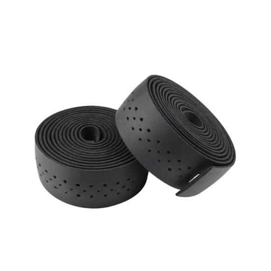 Bicycle Handlebar Tape Faux Leather Self-adhesive Anti-slip Shockproof Sweat Absorption Bike Handle Wrap Straps