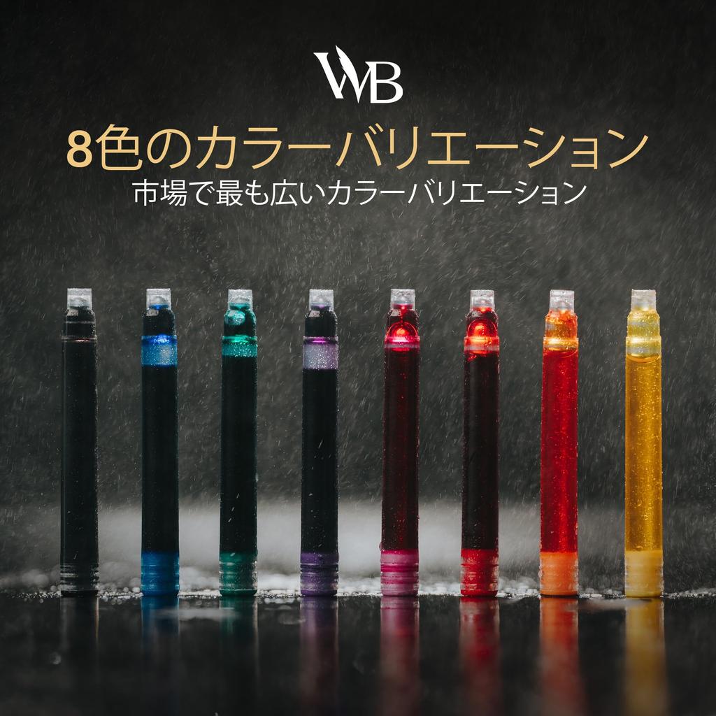 Чернила для перьевой ручки Wordsworth Black, набор из 30 синих чернильных картриджей, международный стандартный размер, приблизительная длина, приблизительный диаметр основания