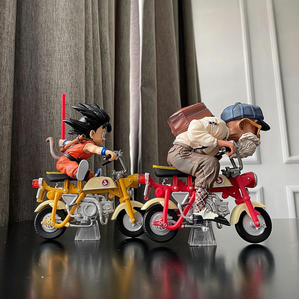 Аниме Фигурка Dragon Ball Z Сон Гоку Мастер Роши Локомотивы ПВХ Экшен Каме Сеннин Мотоциклы Игрушки для Детей Коллекционер