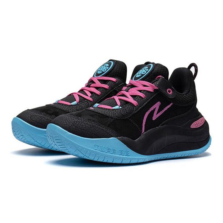 Баскетбольные кроссовки LiNing Youth Performance с противоскользящими амортизирующими свойствами, прочные, легкие, с отскоком, с низким верхом, детские кроссовки черного и розового цвета YKBS092-7