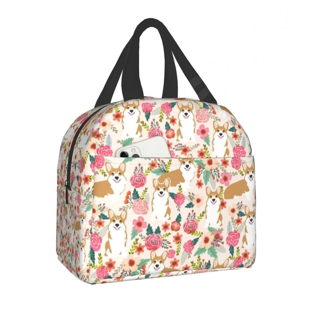 Утепленная сумка для обеда с рисунком королевы Елизаветы и корги для женщин, многоразовая термосумка-холодильник для обеда на работе, в школе, на пикнике