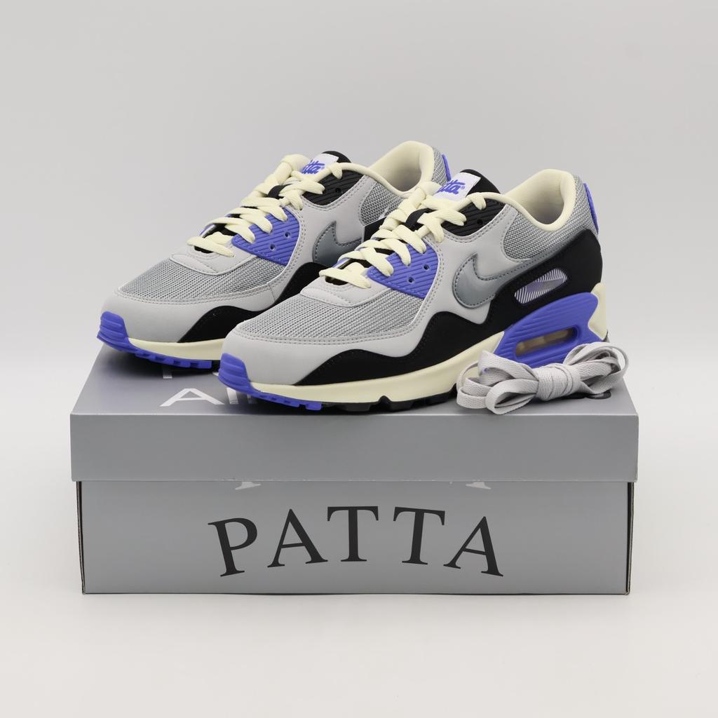HF8814-002 Patta Nike Air Max 90 Сапфировый и Серо-песочный (Мужской)