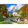 MISITU Пазл Пейзаж Церкви в Идеально в качестве подарка для или любой Идеально для Рамзау x 70 Пазл на 1000 деталей, Германия, Осень, Дни рождения,
