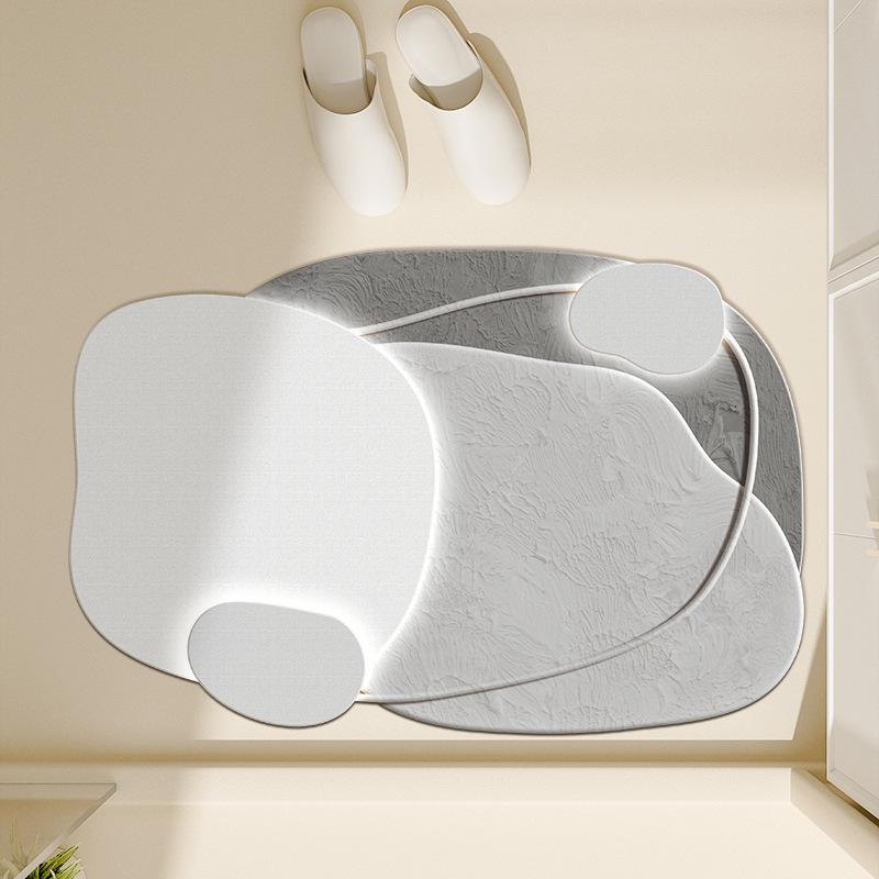 New Bathroom Absorbent Mat Light Luxury Advanced Sense Non-slip Mat Toilet Toilet Door Quick Drying Mat