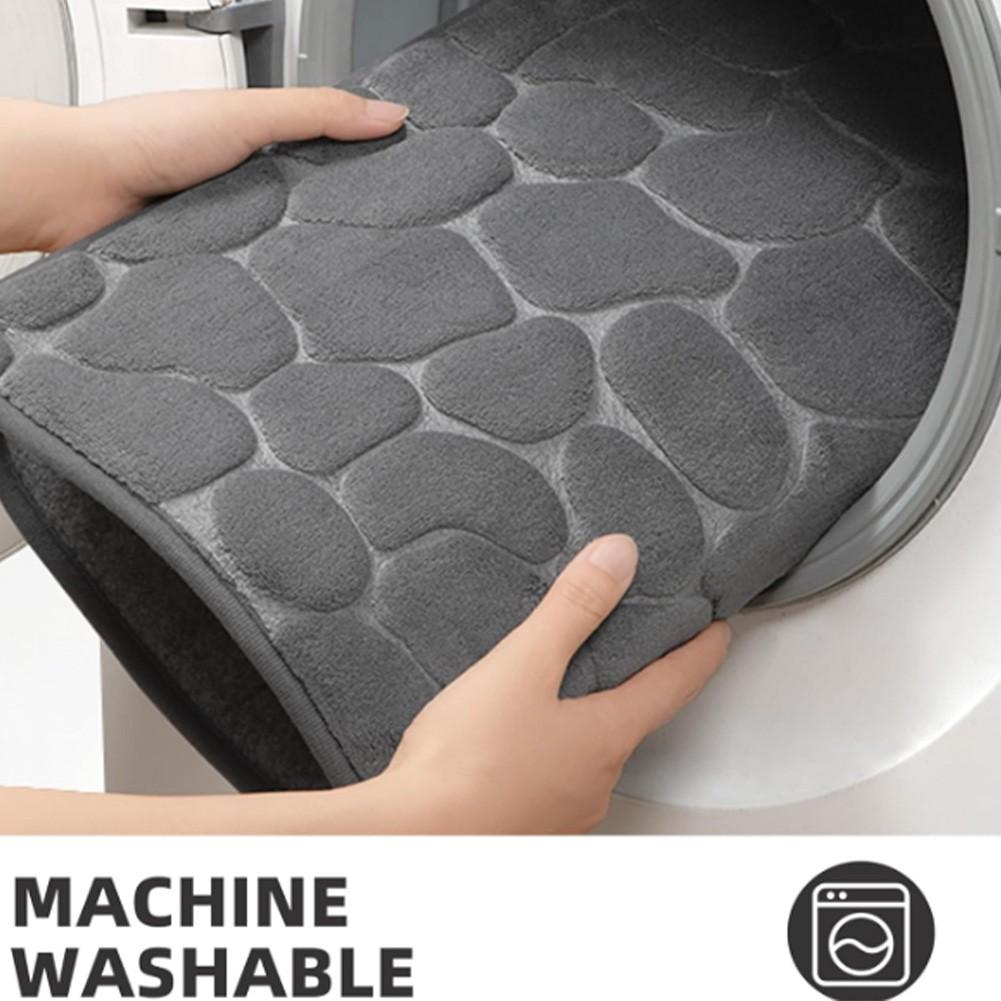 Коврик для ванной из пены с памятью Нескользящий Абсорбирующий Каменный узор Моющийся Коврик для ванной