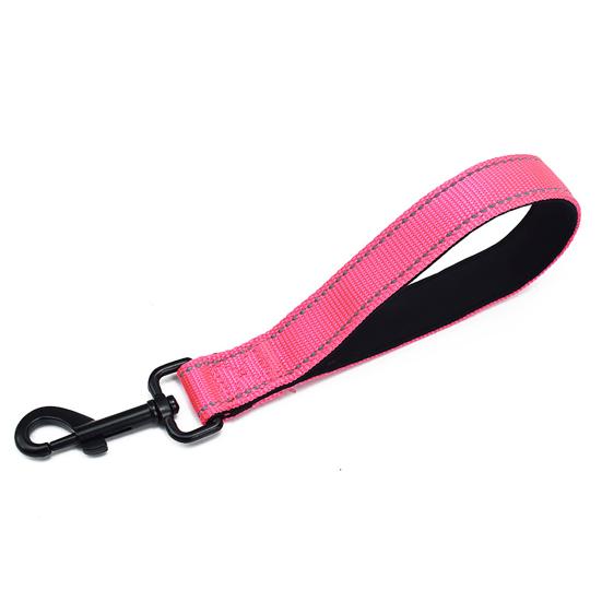 12-дюймовый короткий поводок для собак, прочные дорожные поводки с карабином, светоотражающий нейлоновый поводок для собак с мягкой ручкой для больших и средних собак