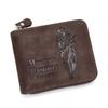 Men's Tri-Fold Embossed Hunter Wallet with Chain and Multi-Card Slots