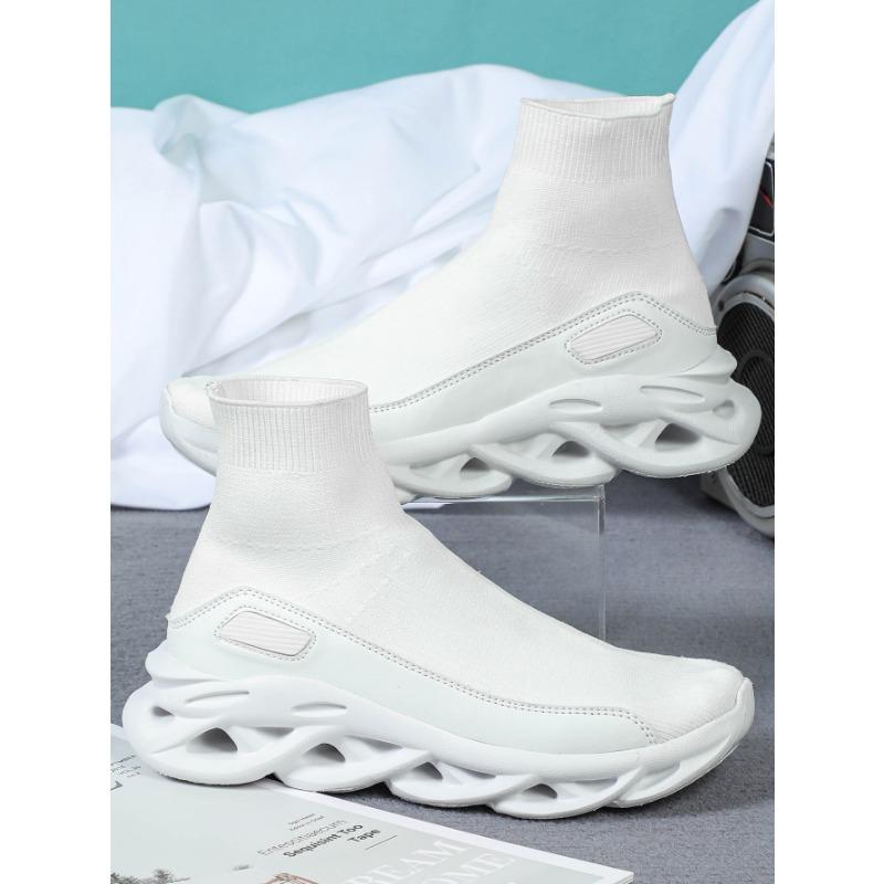 Унисекс Высокие Кроссовки-Носки - Без Шнурков, Амортизирующие, Для Бега