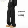 Homlean Men's Cotton Straight-Leg Casual Work Pants