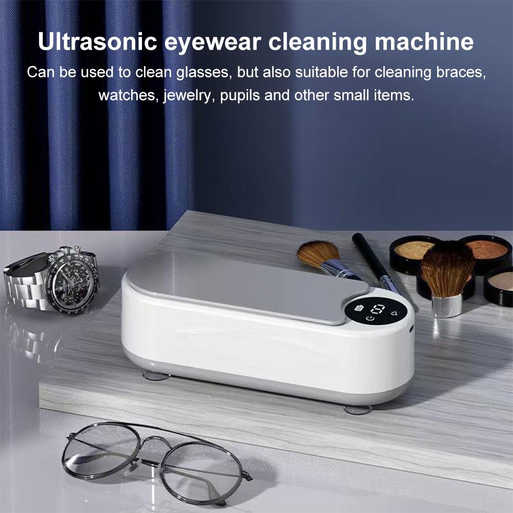 Ultrasonic Jewelry Cleaner Rechargeable Cleaning Machine Glasses Cleaner for Eyeglasses Rings Necklaces Denture