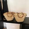 Summer Trend Grass Woven Bag for Women New Fashionable and Simple Casual Handheld Woven Bag for Beach Vacation Crossbody