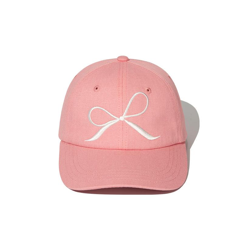 Sweet Bow Embroidered Baseball Cap Plus Brim Sun Hat Versatile Face Soft Top Cap Tide