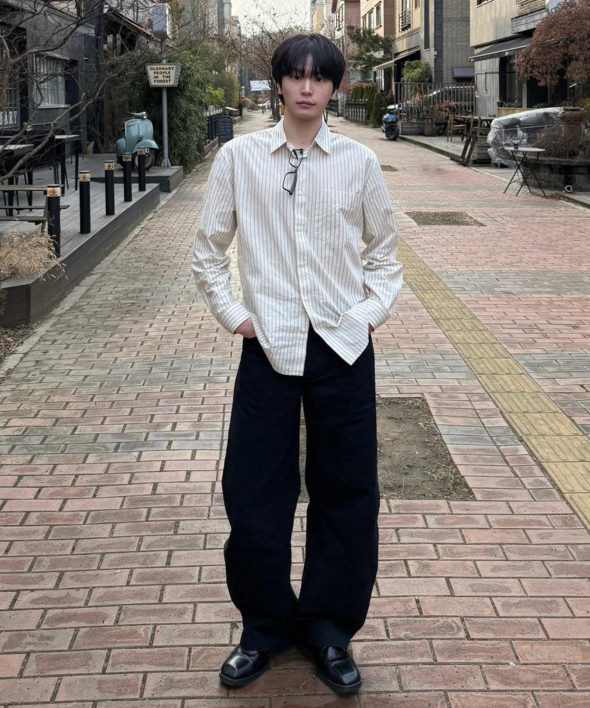MINDBRIDGE [On] Striped Oversized Shirt - 3 Colors