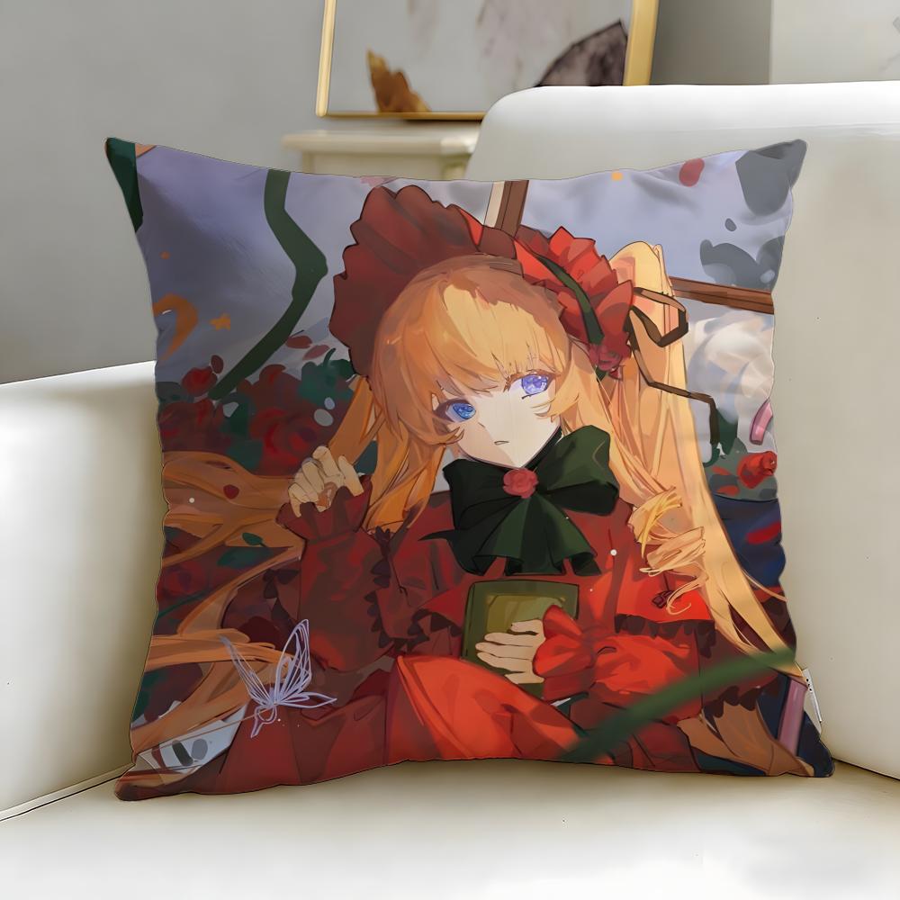 Классический аниме-чехол на подушку Rozen Maiden – Мягкий и легко стирающийся чехол для подушки – Универсальный для дивана, кровати, путешествий и офиса