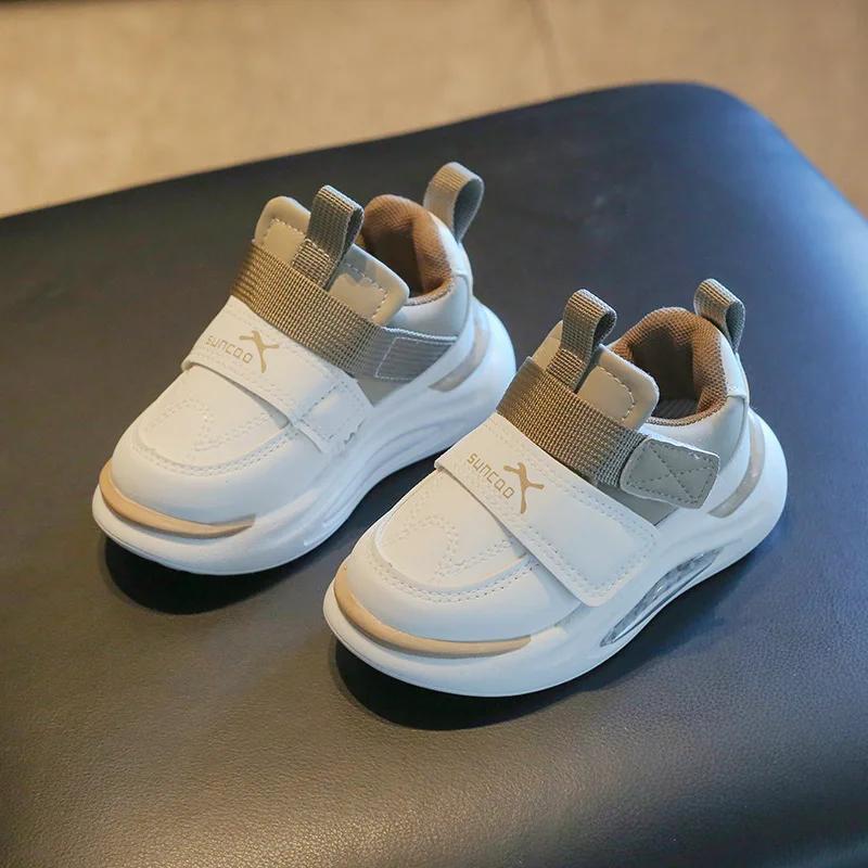 Zapatillas Kid Shoe Leather Kid Sneakers 2025 Autumn Girl Casual Shoes Boy Anti Slip Running Shoes Lightweight Skate Shoes Tenis