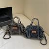 Vintage Denim Women's Small Purse and Handbags Large Capacity Bowling Crossbody Bags Versatile Shoulder Bags