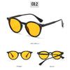 Retro round-frame, plain-lens glasses for women, with blue light blocking, a stylish and vintage design that can be fitted with prescription lenses