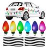 70Pcs Christmas Reflective Car Refrigerator Magnets Decorations Set, 42Pcs Reflective Bulb Light Magnets with 28Pcs Lines Magnetic Car Stickers