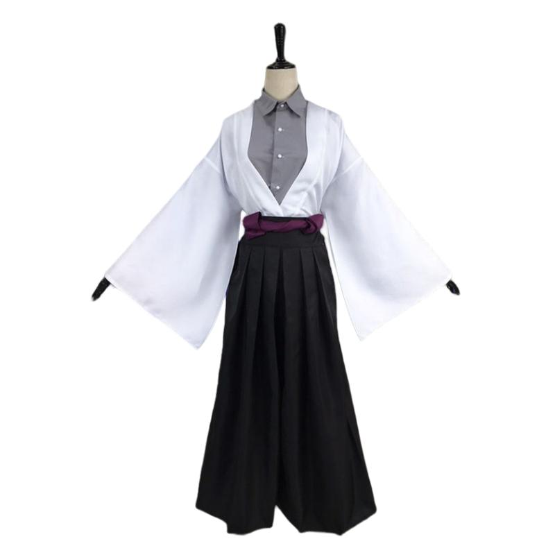 Аниме Demon Slayer Kimetsu No Yaiba Yushiro косплей парик с белым кимоно рубашка пальто брюки пояс наряд Хэллоуин карнавальный костюм
