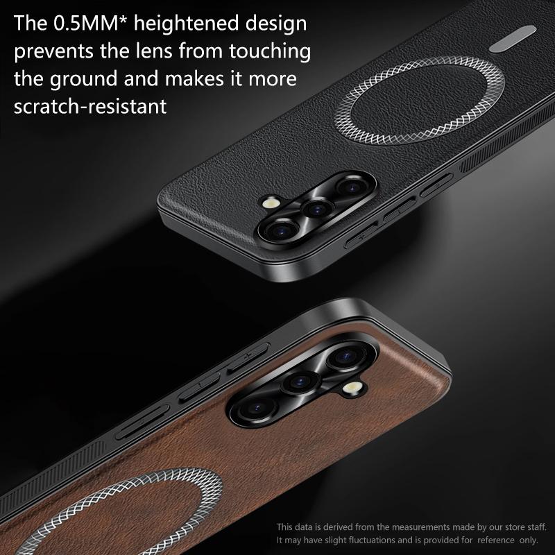 Для Samsung M34 5G Чехол Магнитный Элегантный Кожаный Износостойкий Объектив Полностью Закрытый Нескользящий Захват Защита Края Чехол