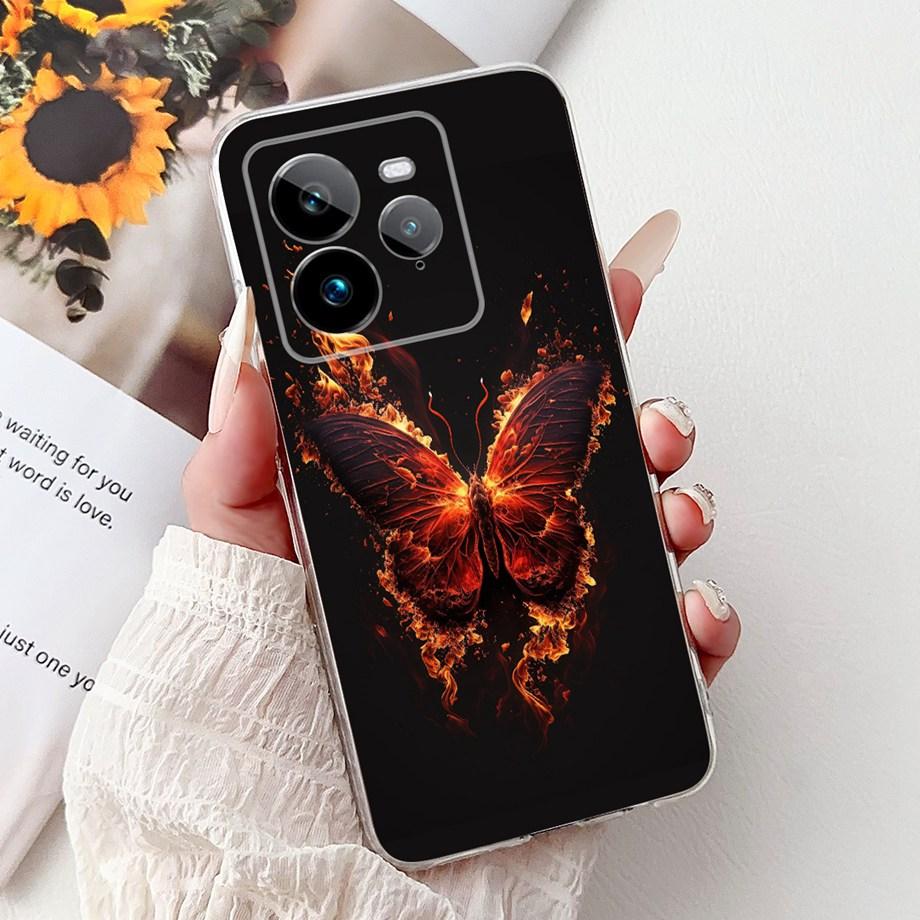 Soft Liquid Silicone Back Cover For Realme GT7 Pro RMX5011 Phone Case Marble Gothic Style Cartoon Bumper Shell Realme GT 7 Pro