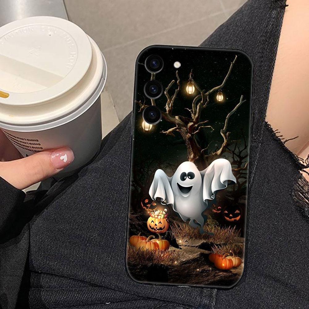 Чехол для телефона с рисунком тыквы и летучей мыши на Хэллоуин для Samsung Galaxy S26 S25 EDGE S24 S23 S22 S21 S20 FE S10 Ultra PLUS LITE DIY Чехол Оболочка