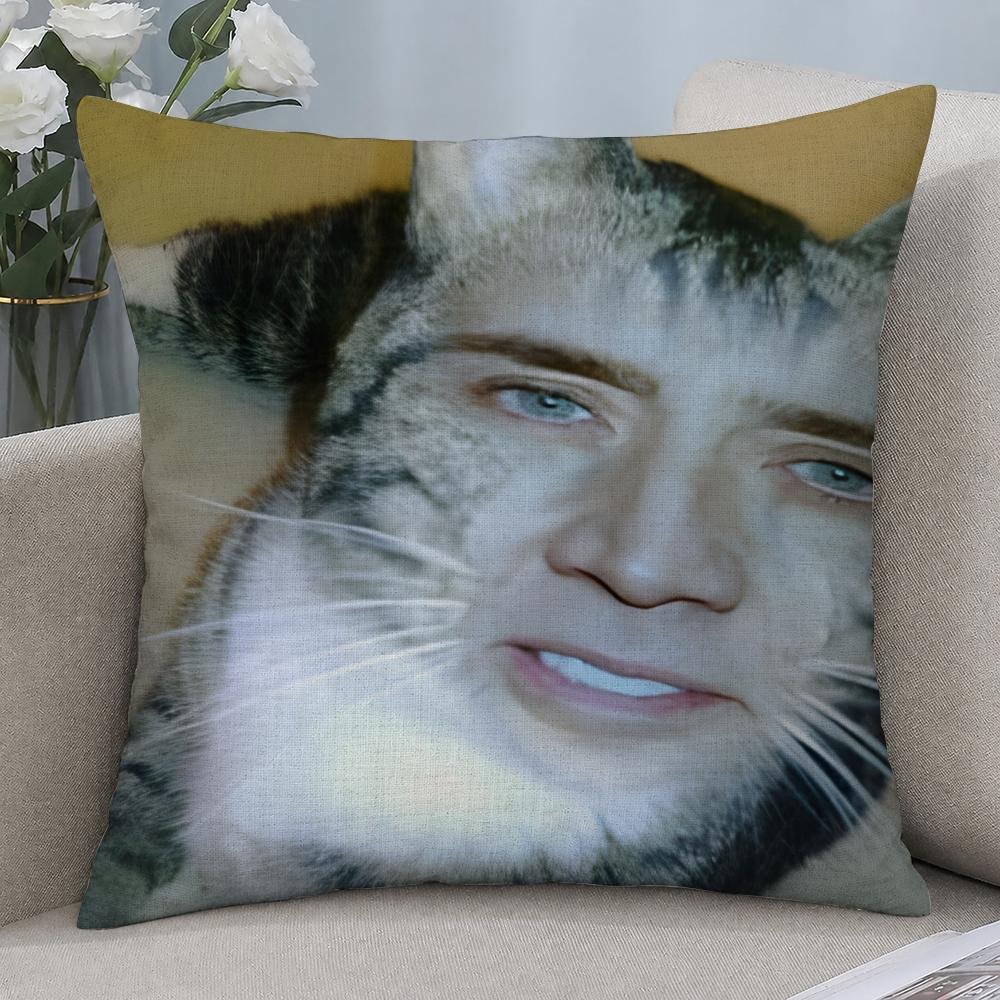 Actor Nicolas Cage Cushion Cover Cushion Covers Natural Linen Breathable Sofa Bedroom Decor Pillowcase